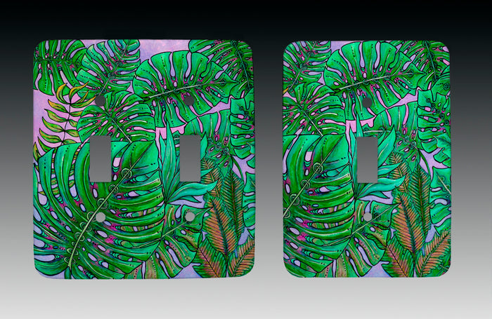 Monstera Leaves Light Switch Cover