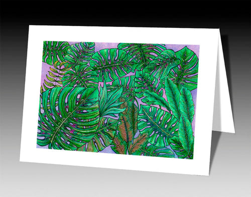 Monstera Leaves Notecard