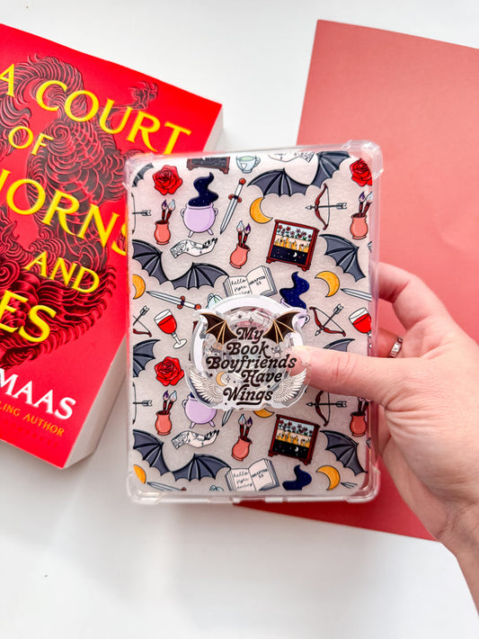 My Book Boyfriends Have Wings MagSafe Phone & E-Reader Grip – Bookish Accessory