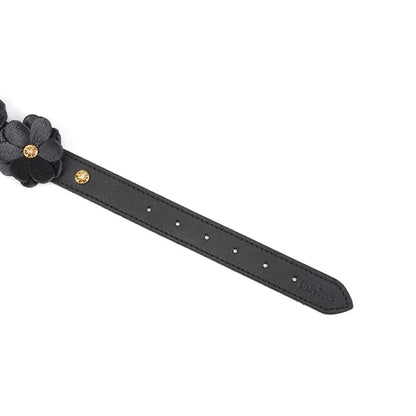 Night Blossom Leather Collar and Leash
