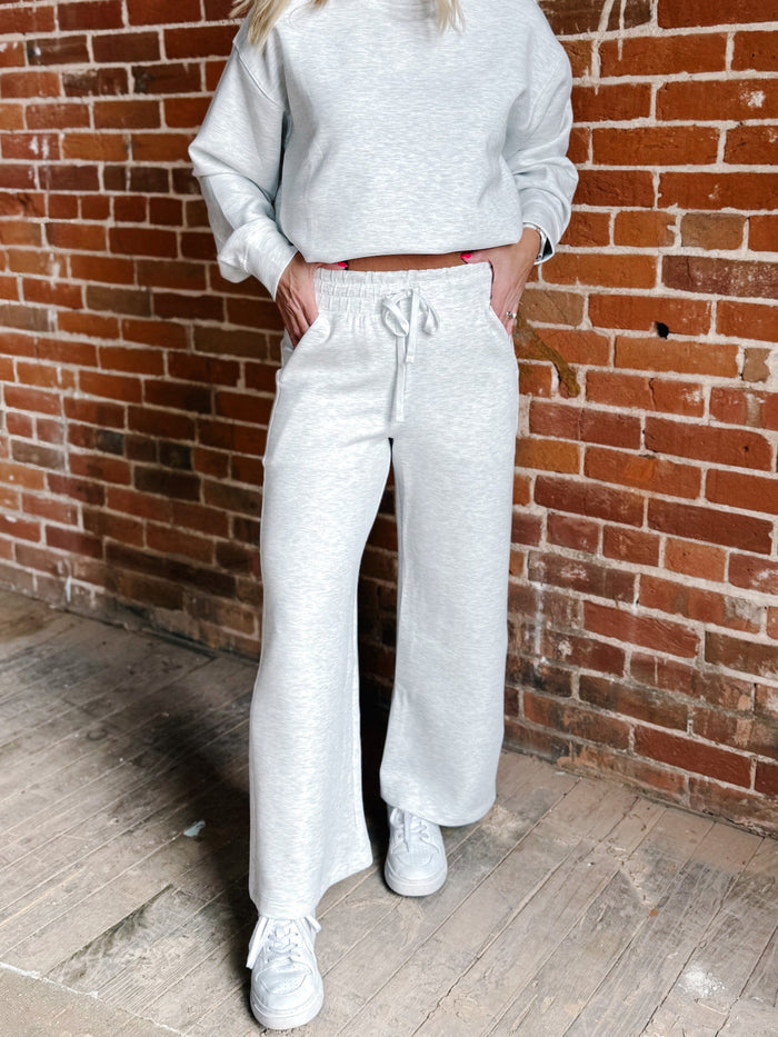 Off Duty Chic Cropped Pant, Light Heather Grey