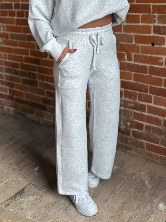 Off Duty Chic Cropped Pant, Light Heather Grey