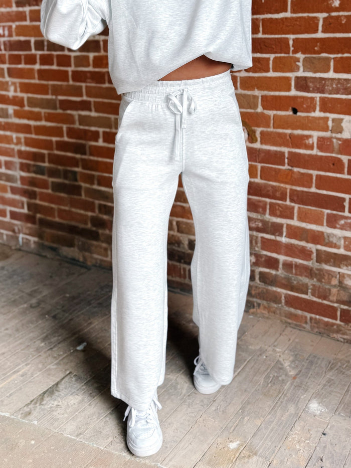 Off Duty Chic Cropped Pant, Light Heather Grey