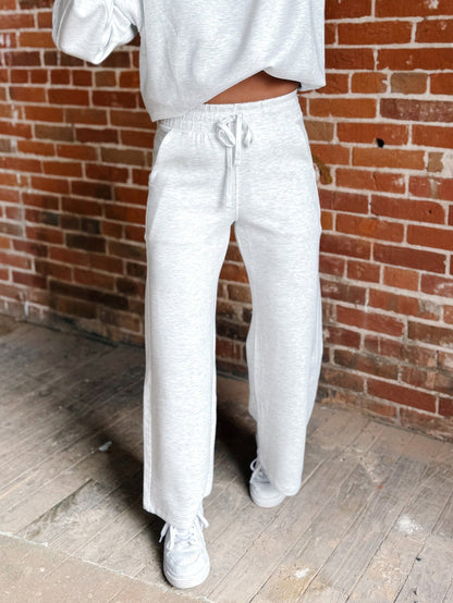 Off Duty Chic Cropped Pant, Light Heather Grey