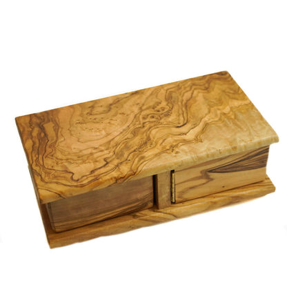 Olive Wood Salt and Pepper Swivel Twin Box