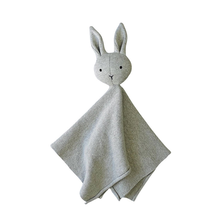 Organic Cotton Grey Bunny Lovey | Viverano Baby Security Blanket