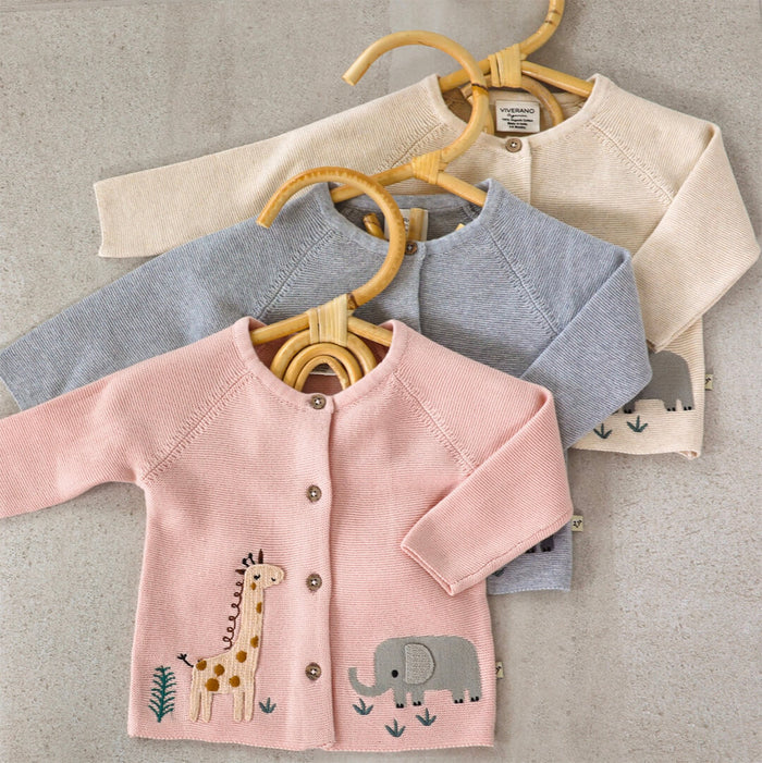 Organic Cotton Safari Cardigan | Ethical Baby Clothing