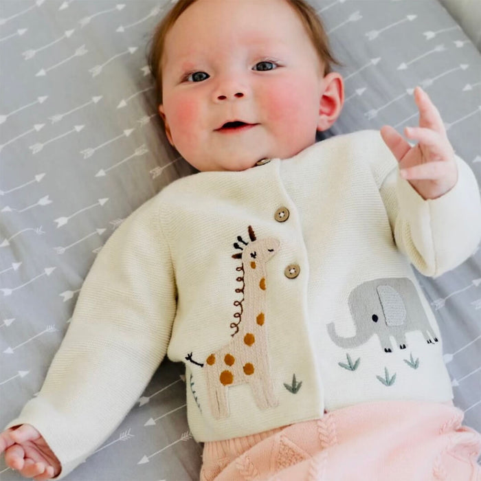 Organic Cotton Natural Safari Cardigan | Ethical Baby Clothing