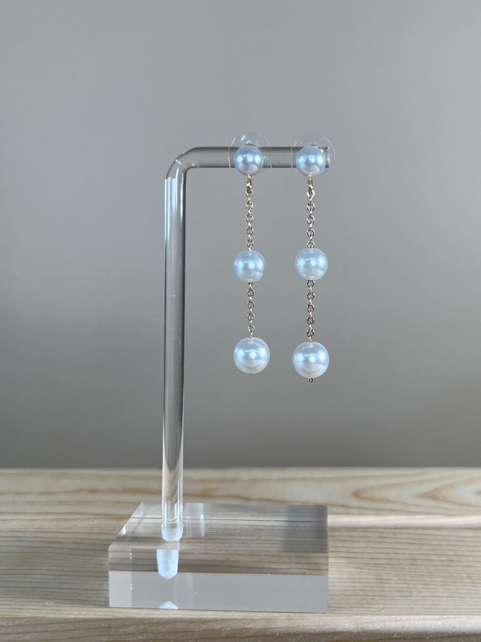 Pamela Pearl Drop Earrings, Gold