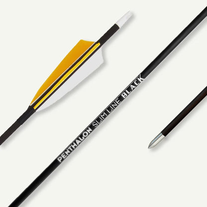 Penthalon Carbonpfeile Slim Line Black Naturfedern 500