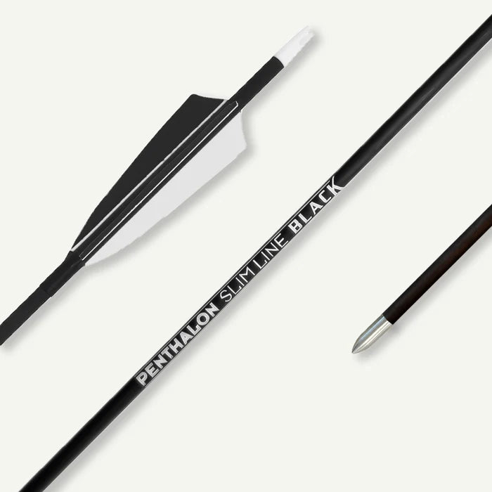 Penthalon Carbonpfeile Slim Line Black Naturfedern