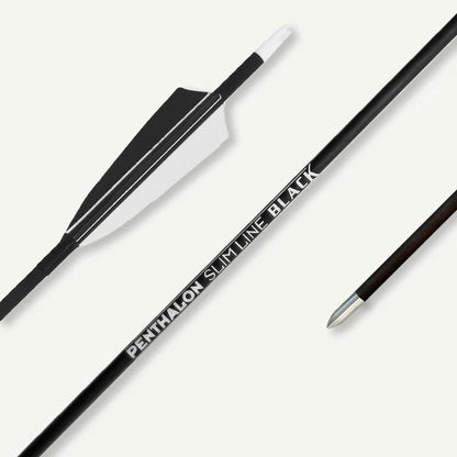Penthalon Carbonpfeile Slim Line Black Naturfedern