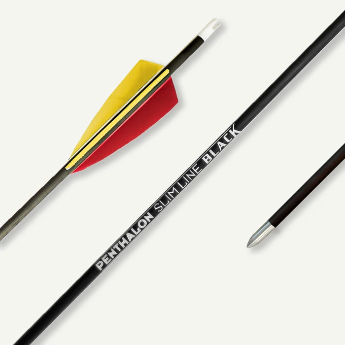 Penthalon Carbonpfeile Slim Line Black Naturfedern 1000