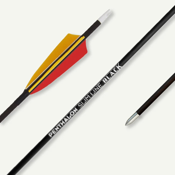 Penthalon Carbonpfeile Slim Line Black Naturfedern 700