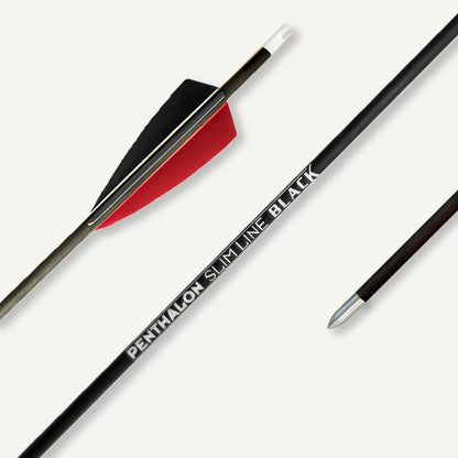 Penthalon Carbonpfeile Slim Line Black Naturfedern 1600