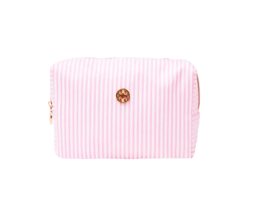 Mary Square Pink Stripe Mini Pouch
