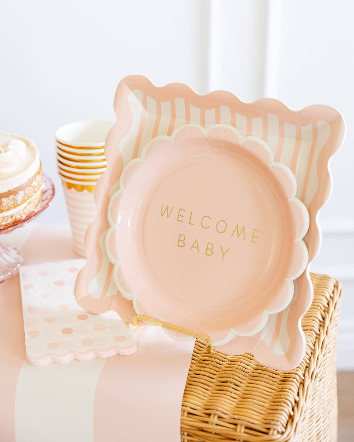 My Mind’s Eye BAB1140 - Pink Striped 10" Plate