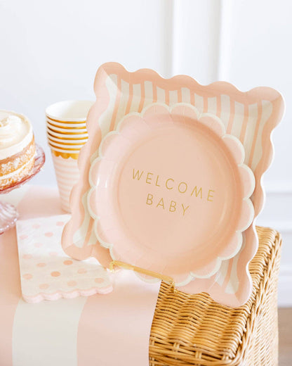 My Mind’s Eye BAB1140 - Pink Striped 10" Plate