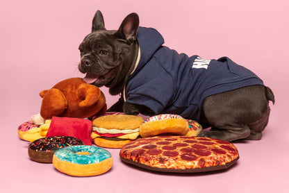 Pizza Squeaky Dog Toy 10" - Dog.Dog.Cat.
