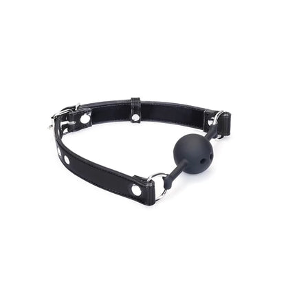 Plush Velour Black Metallic  Ball Gag