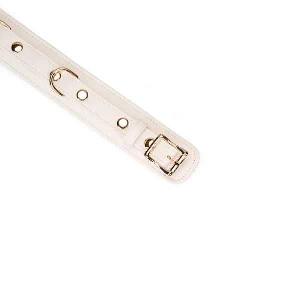 Plush Velour Creamy Collar and Leash