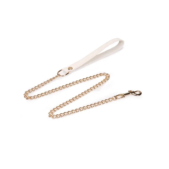 Plush Velour Creamy Collar and Leash