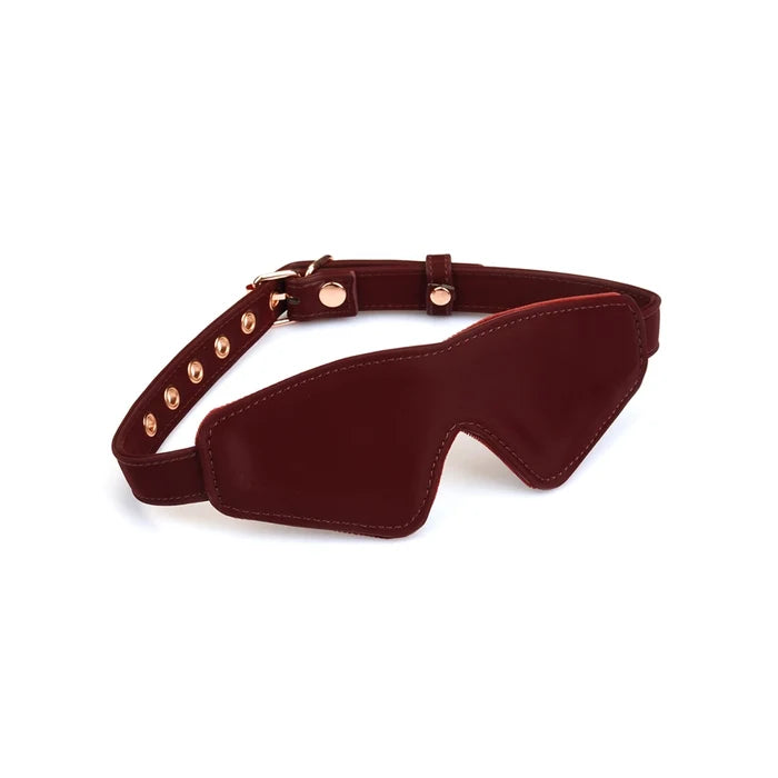 Plush Velour Metallic Burgundy Blindfold