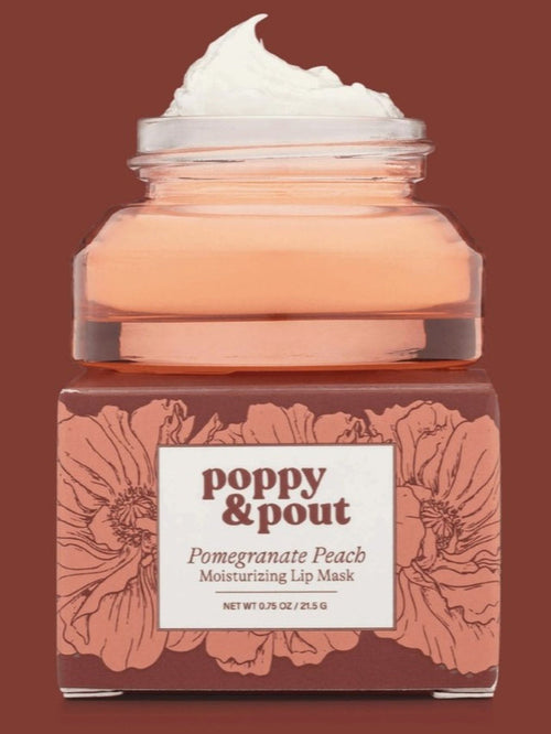 Poppy & Pout Lip Mask, Pomegranate Peach