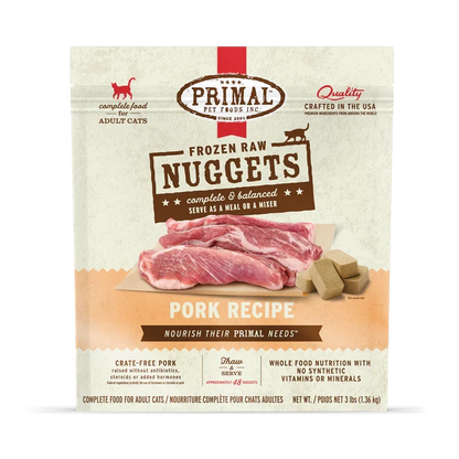 Primal Frozen Raw Cat Food - Turkey, Rabbit, Quail, Pork, Pheasant, Duck, Beef/Salmon - Dog.Dog.Cat.