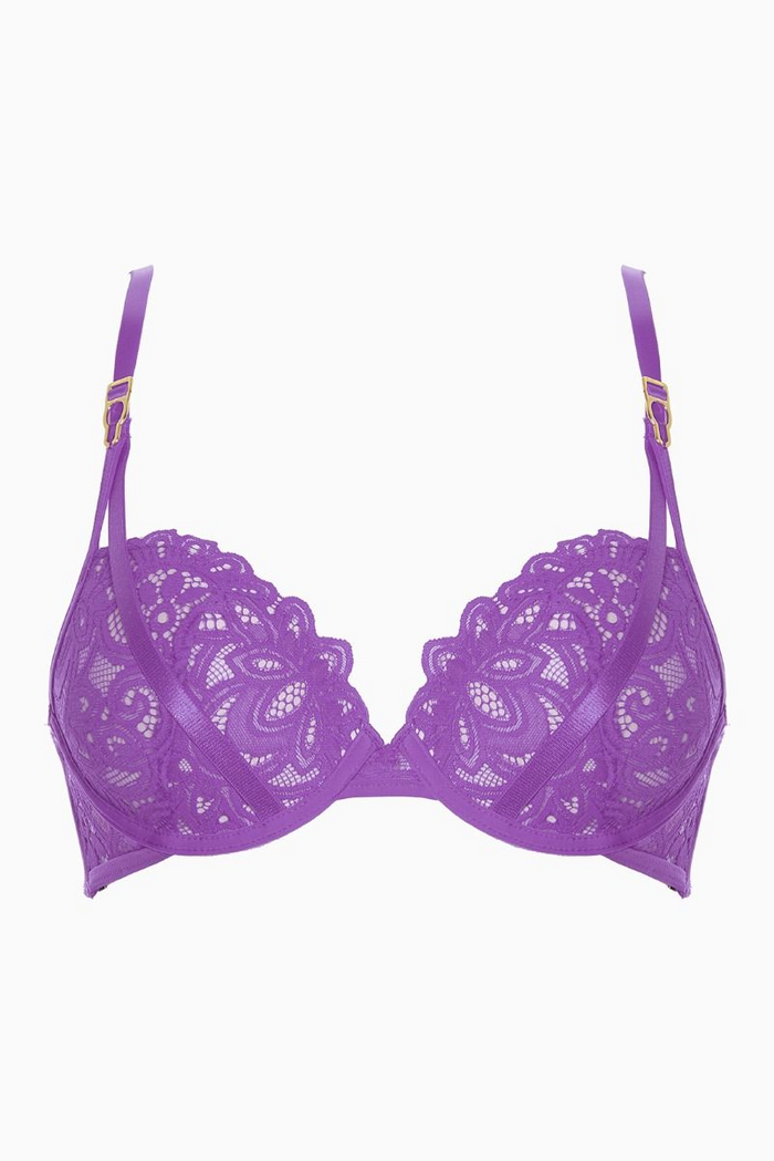 Purple Rain Push Up Bra Purple