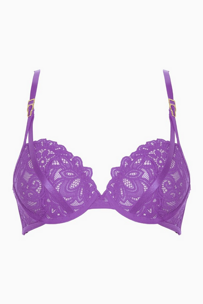 Purple Rain Push Up Bra Purple