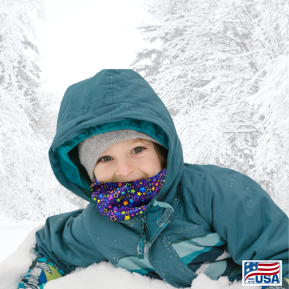 Look good and protect your neck and face from the cold and wind with a Neck Gaiter made in the USA by AdventureUs in Washburn Wisconsin. Made with high quality, pill-resistant Polartec® 200 Series fleece to keep adults and children warm and dry during cold weather and winter adventures. Neck warmers are a must-have addition to your cold weather layers.