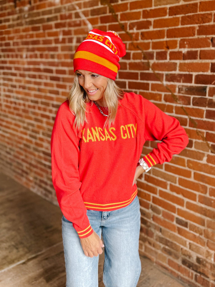 Red Zone Kansas City Pom Beanie