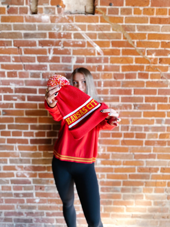 Red Zone Kansas City Pom Beanie