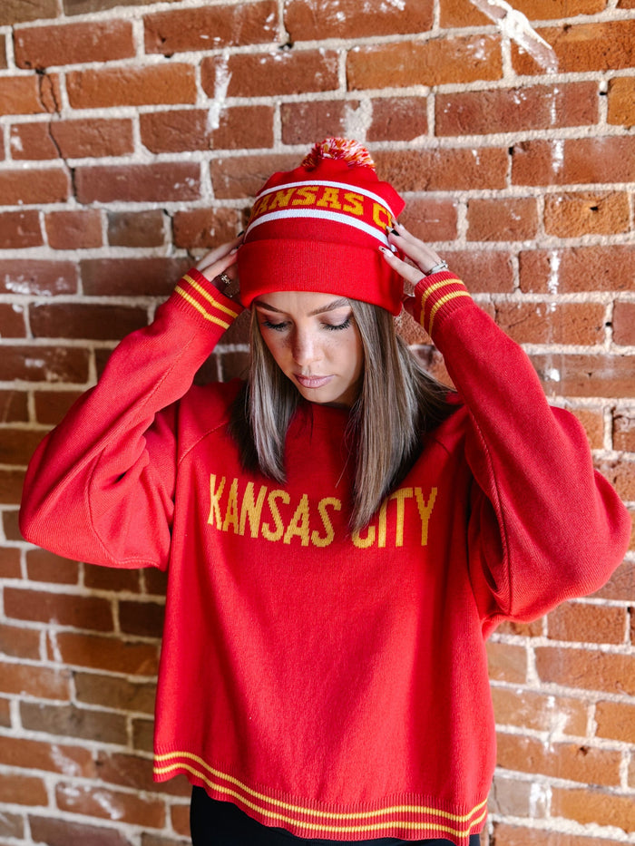 Red Zone Kansas City Pom Beanie