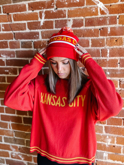Red Zone Kansas City Pom Beanie