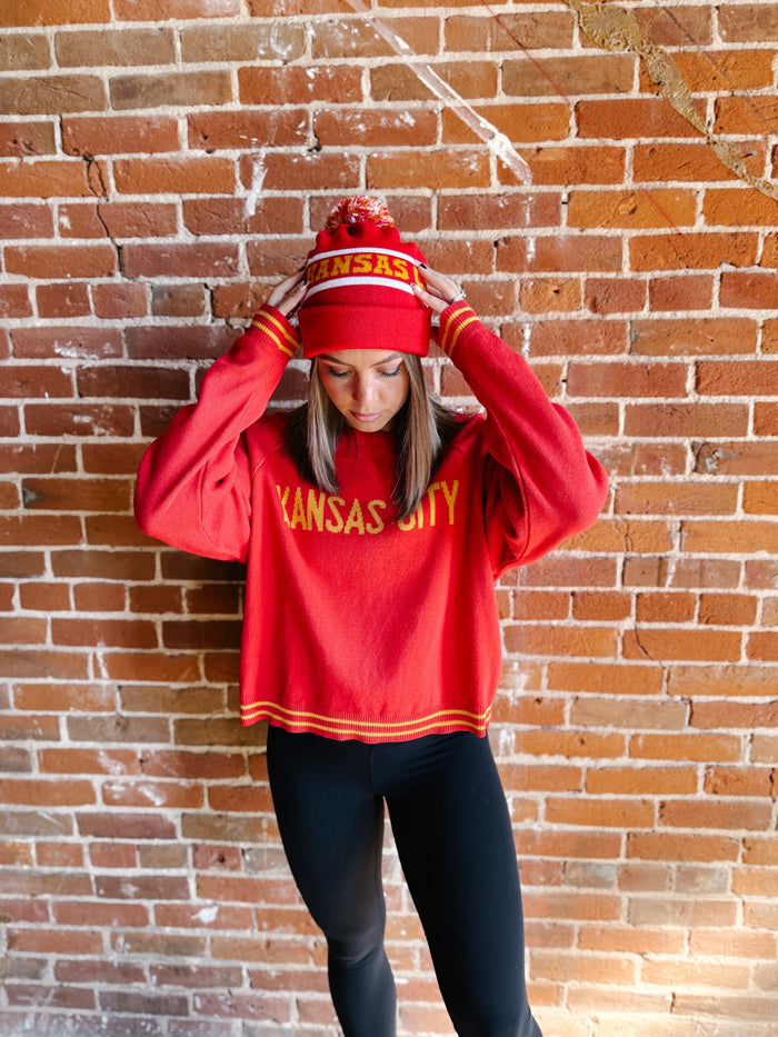 Red Zone Kansas City Pom Beanie