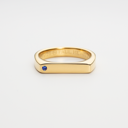 Ring Signet Brilliant Cut Gold