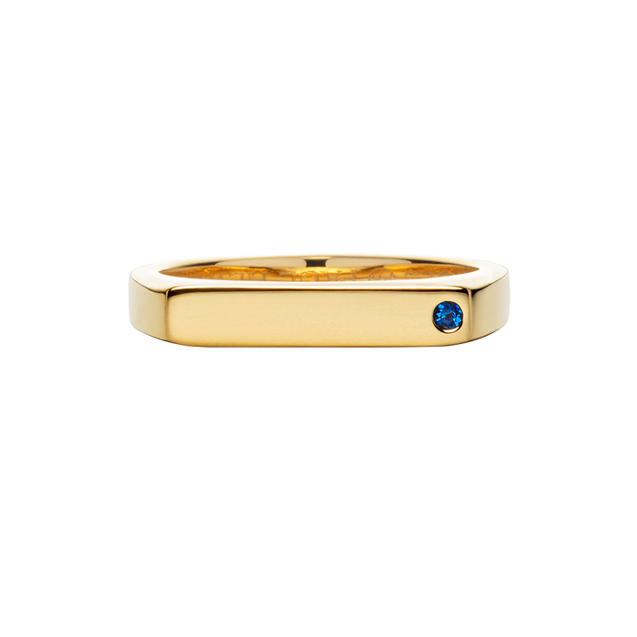 Ring Signet Brilliant Cut Gold