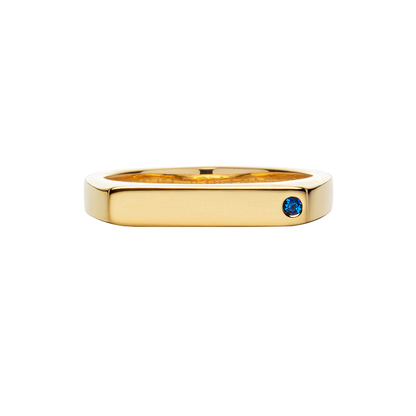 Ring Signet Brilliant Cut Gold
