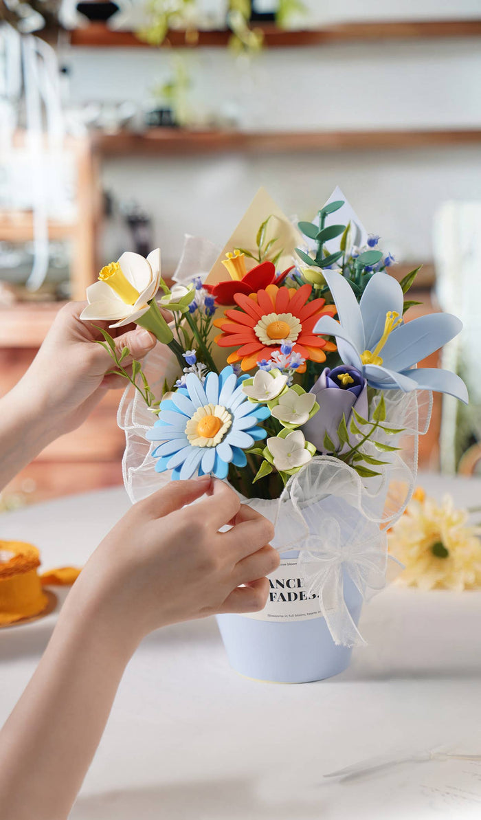 Robotime - Twilight Sky Bouquet DIY 3D Flower Puzzle