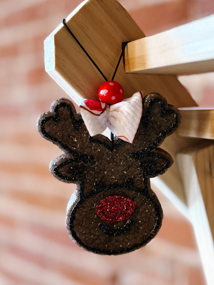 Rudolph Reindeer Car Freshie, Holidaqy Sugar Cookie