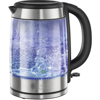 Russell Hobbs 1.7L Illuminating Glass Kettle - Silver | 21600-10 from DID Electrical - guaranteed Irish, guaranteed quality service. (6890765877436)
