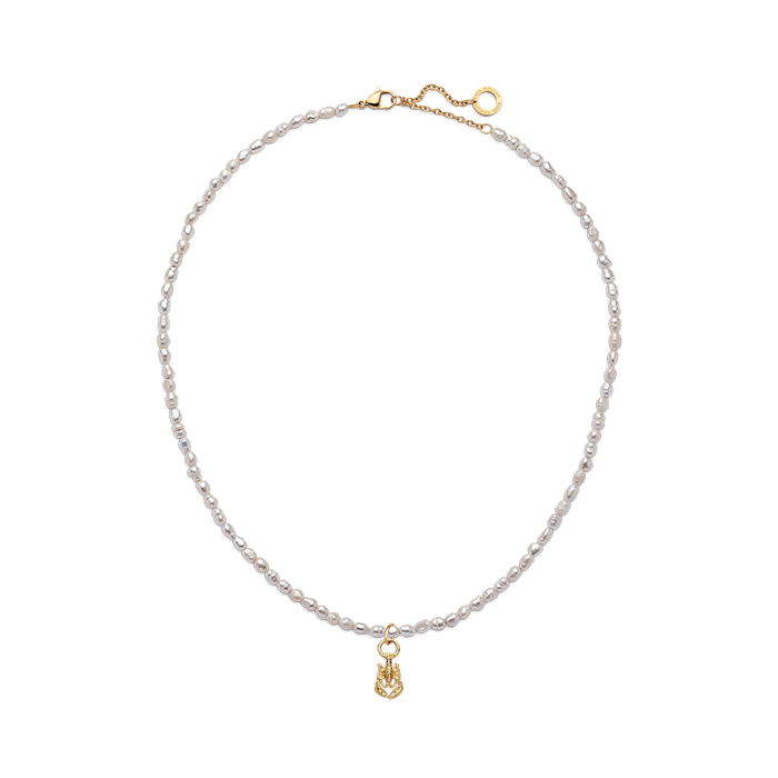 Set Lobster Charm und Halskette Gold
