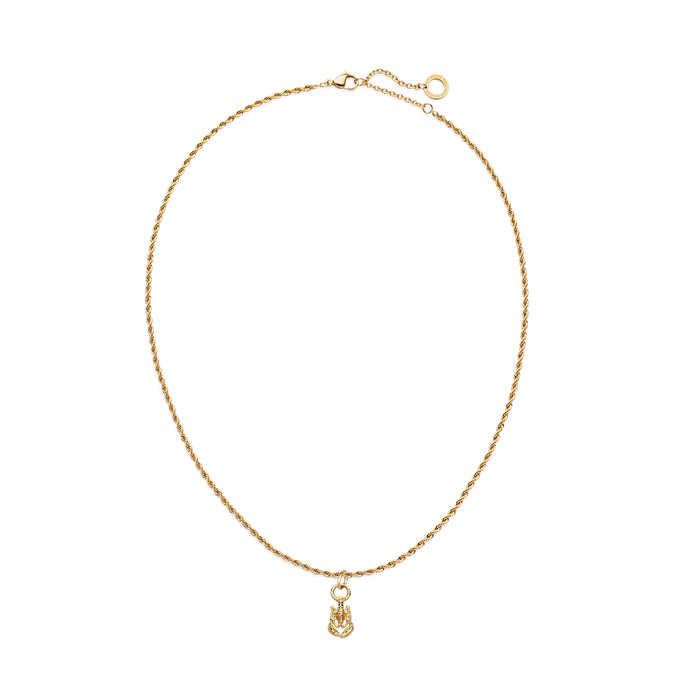 Set Lobster Charm und Halskette Gold