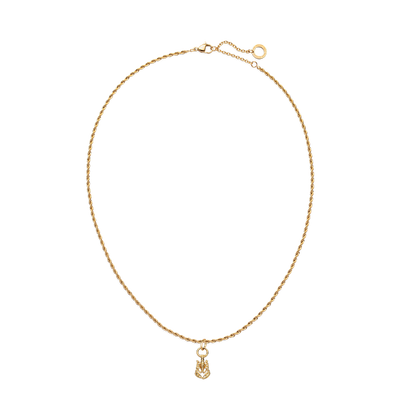 Set Lobster Charm und Halskette Gold