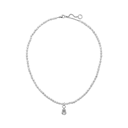 Set Lobster Charm und Halskette Silber