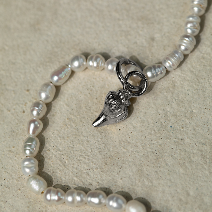 Set Sea Shell Charm und Armkette Silber
