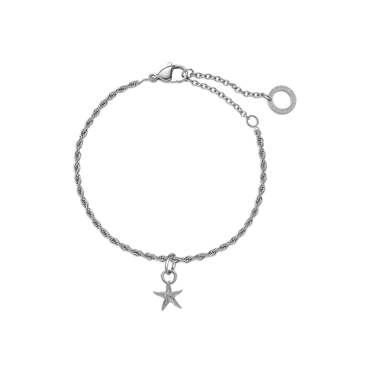 Set Starfish Charm und Armkette Silber