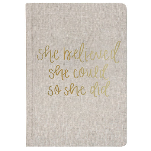 She Believed She Could Fabric Journal - Sweet Water Decor - Notebooks